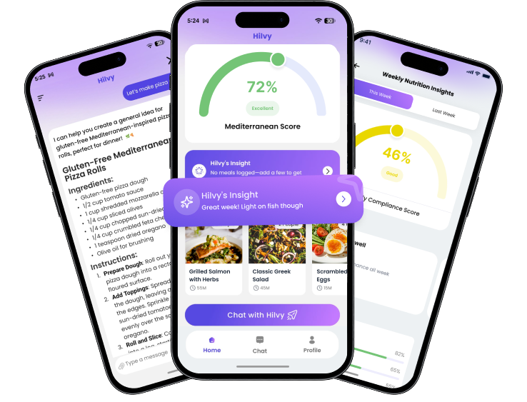 Preview of Hilvy chat: conversation with the AI cooking assistant